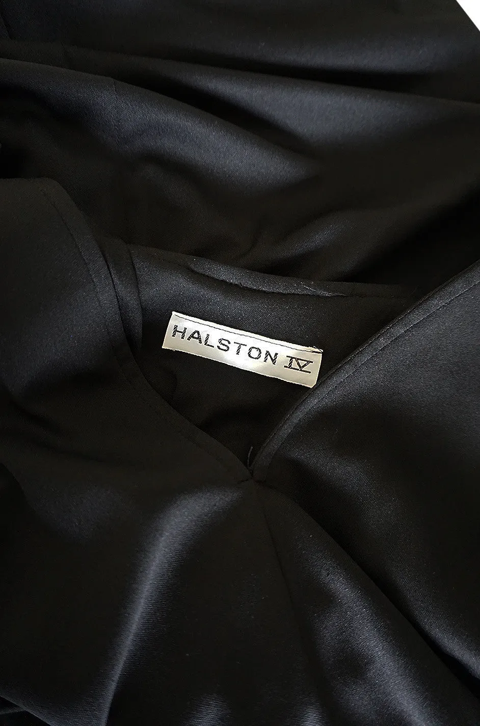 1970s Halston Simple & Chic Black Jersey Caftan Dress