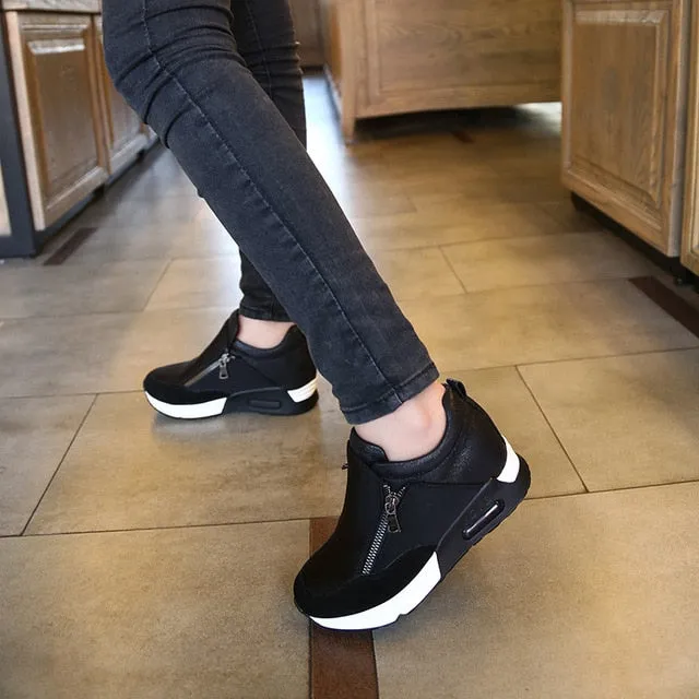 2020 New Women Casual Shoes Increasing Breathable Sneakers Trainers Shoes