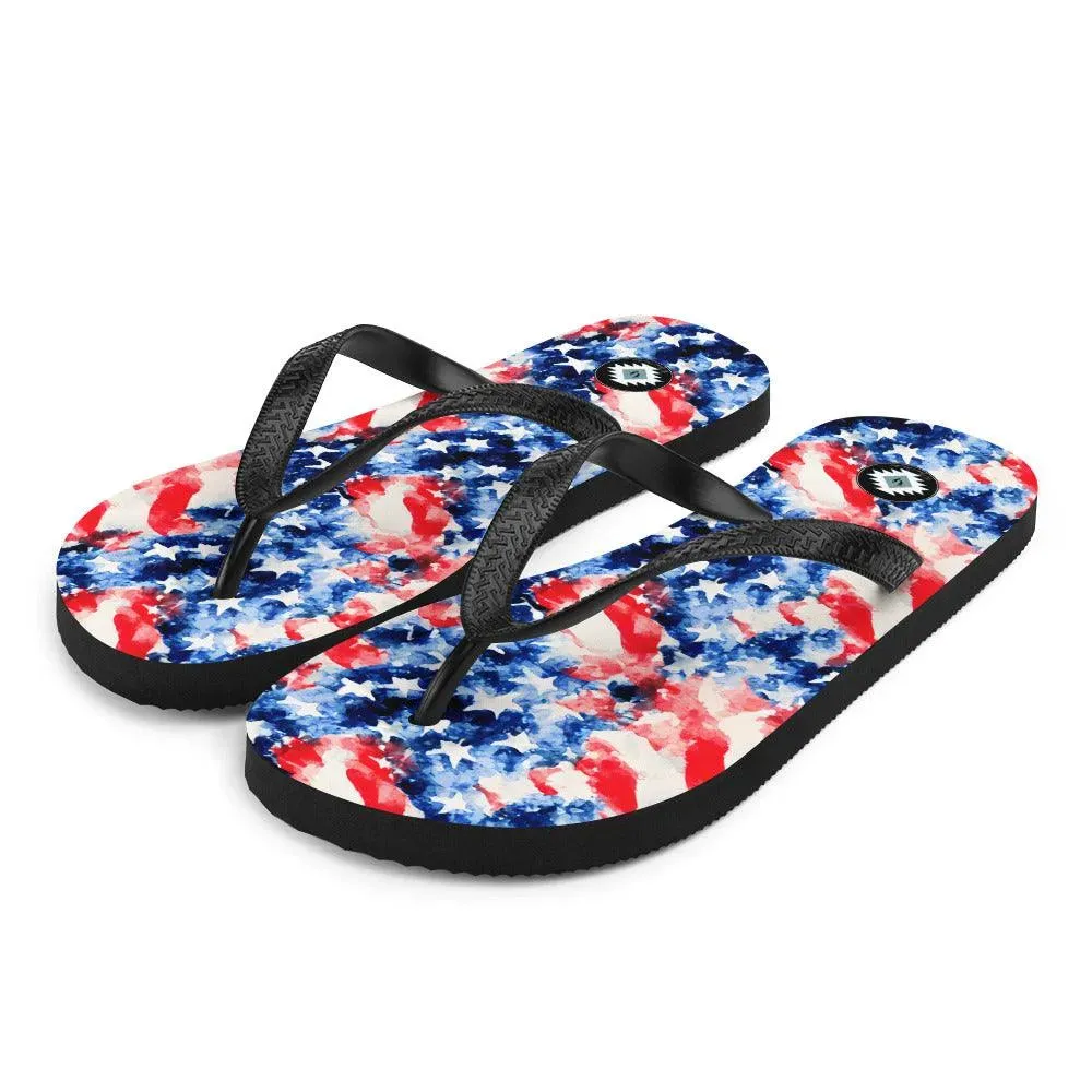 American Flag Flip Flops