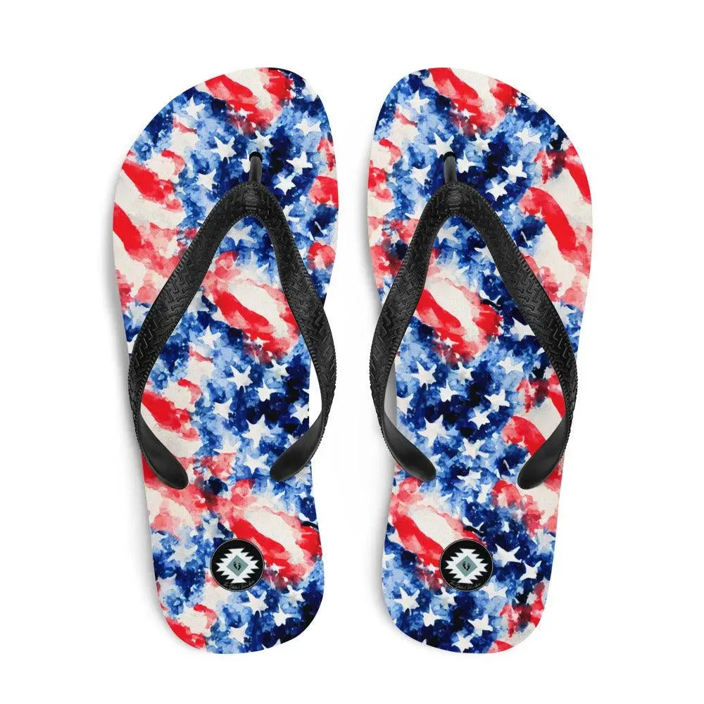 American Flag Flip Flops