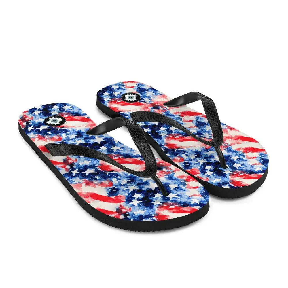 American Flag Flip Flops