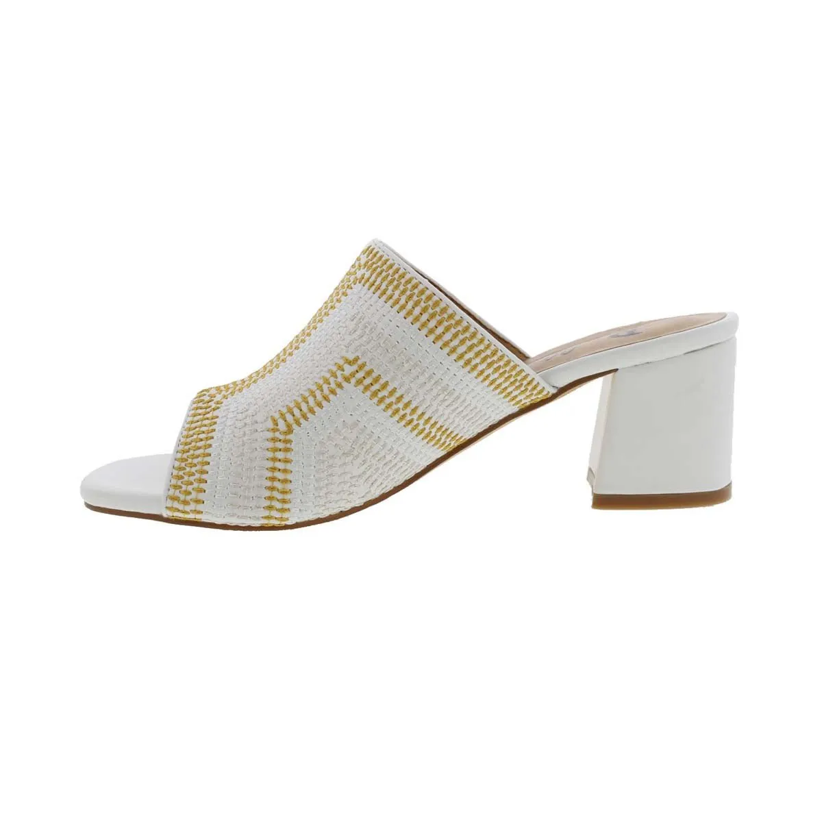 Bellini Faint Women Sandal In White Multi Woven