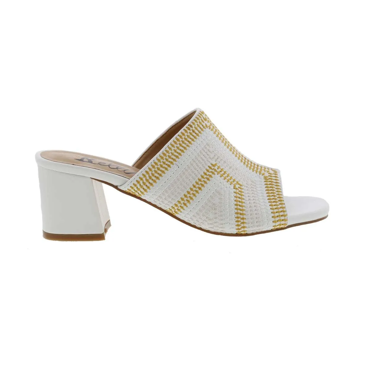 Bellini Faint Women Sandal In White Multi Woven