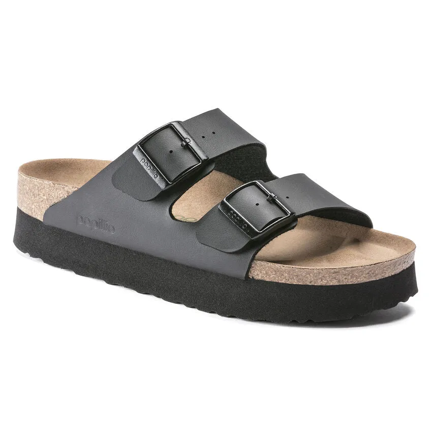 BIRKENSTOCK: ARIZONA GROOVED PLATFORM VEGAN SANDALS