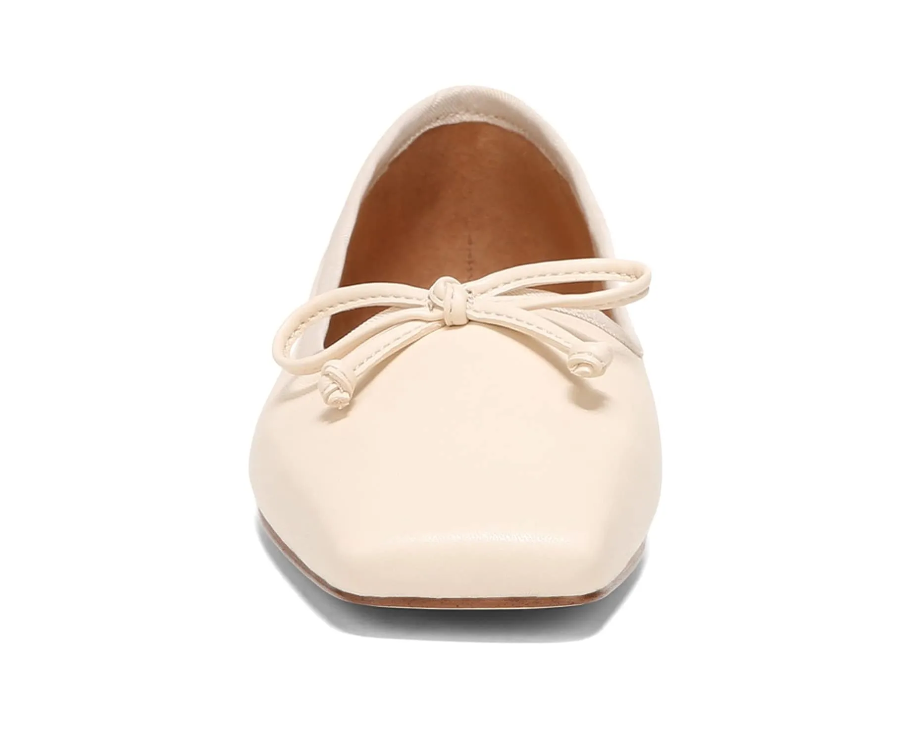 Circus By Sam Edelman Teresa Vanilla Bean Bow Detail Vamp Square-Toe Ballet Flat