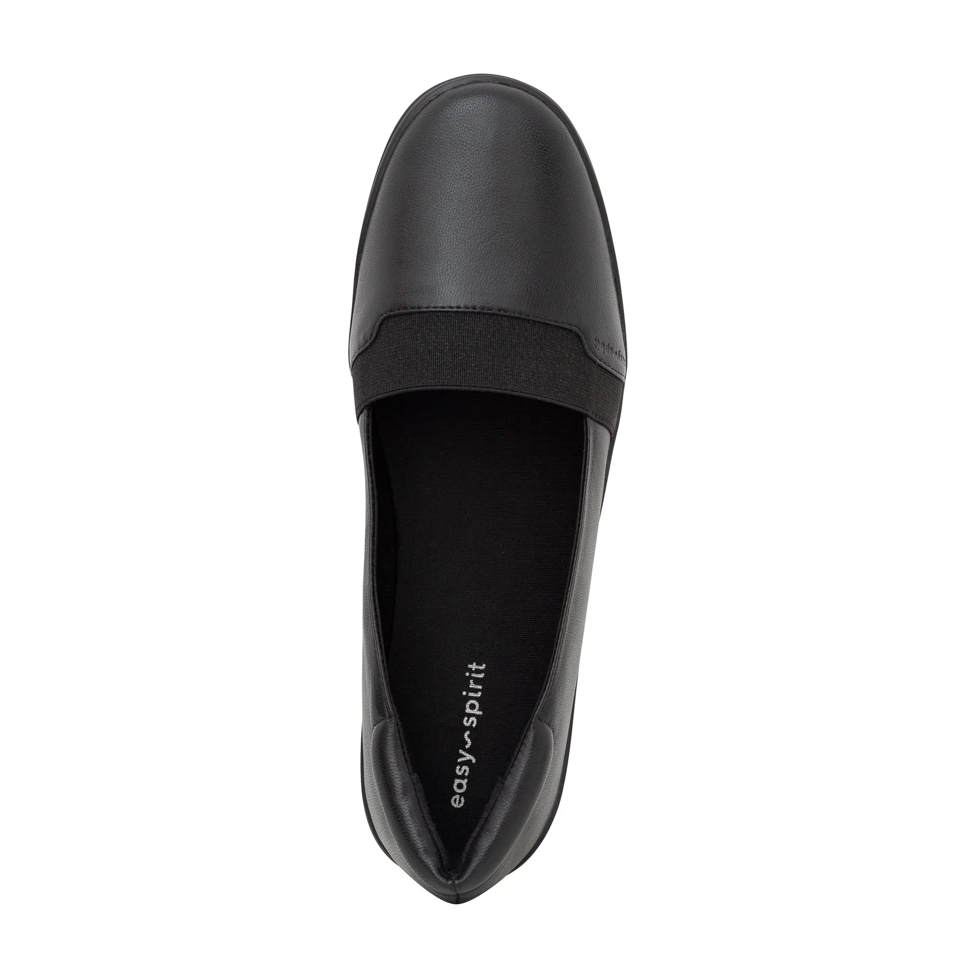 Easy Spirit Bounce Round Black Toe Slip On Ultra Light Cushioned Ballet Flats