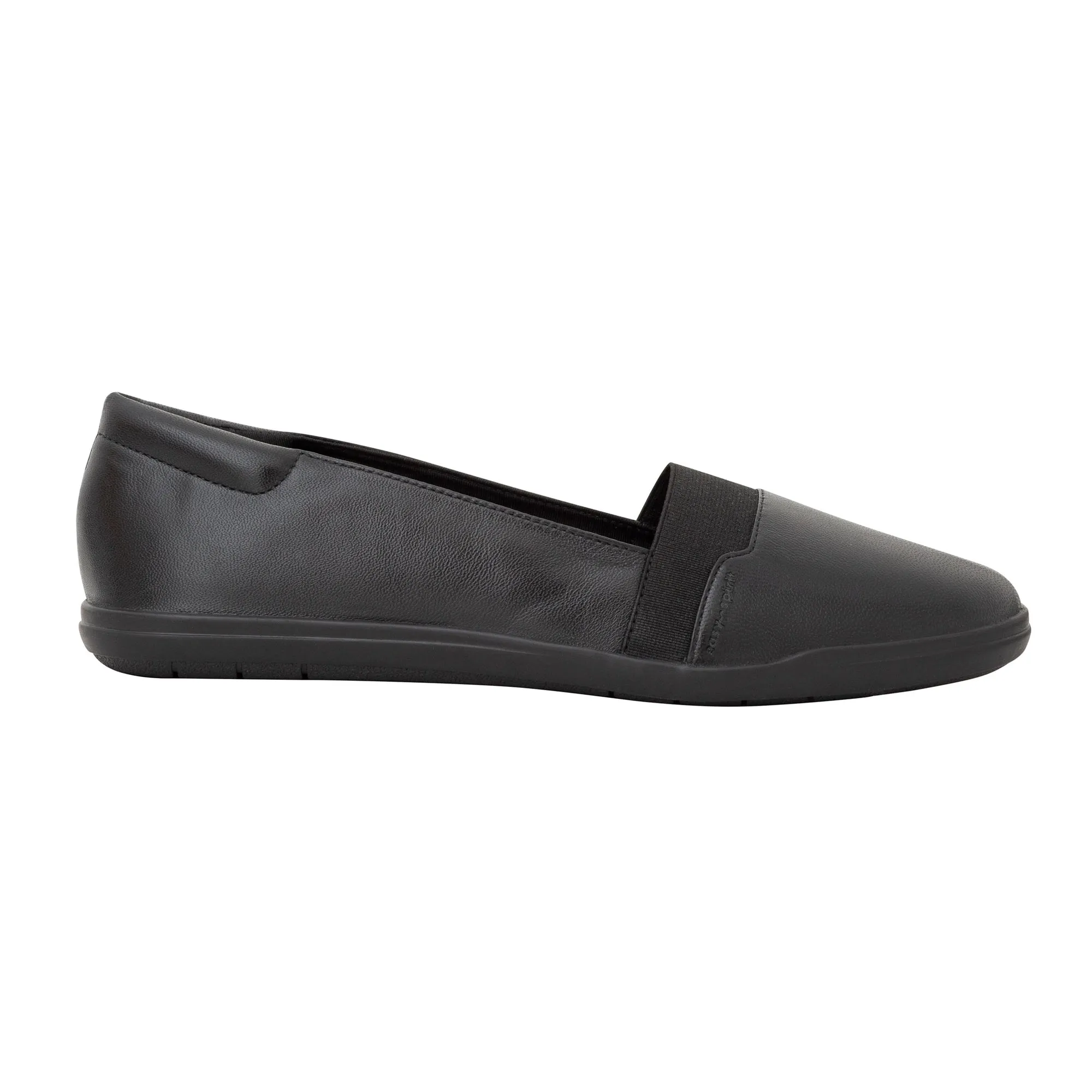 Easy Spirit Bounce Round Black Toe Slip On Ultra Light Cushioned Ballet Flats