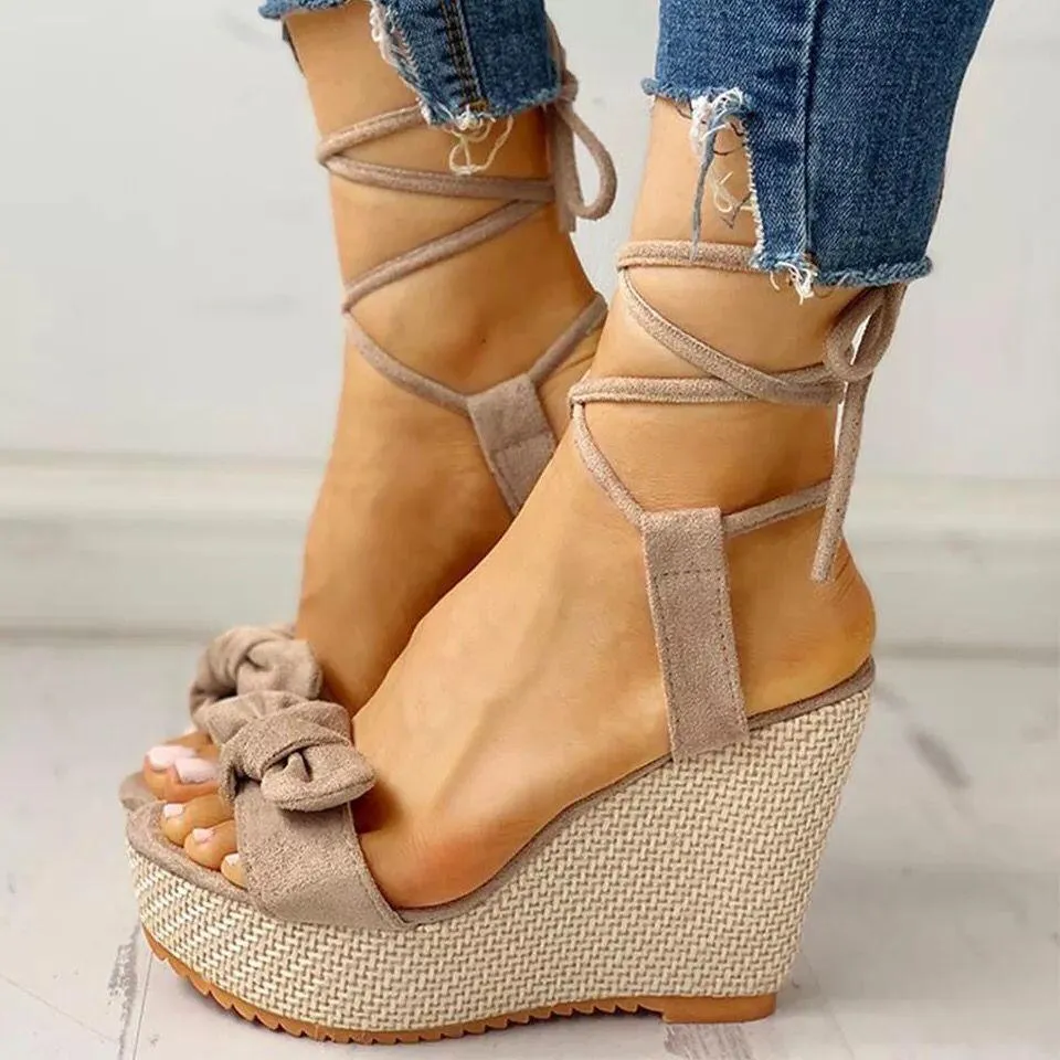 Elegant Strap Wedge Sandals