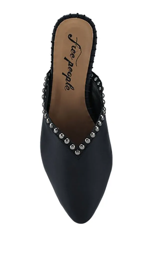 Free People Studded Newport Flats Black