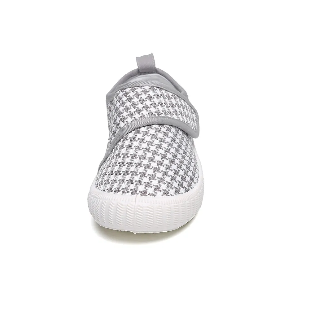 Kids Swallow Grid Walking Shoes, Lightweight Sneakers with Easy Strap