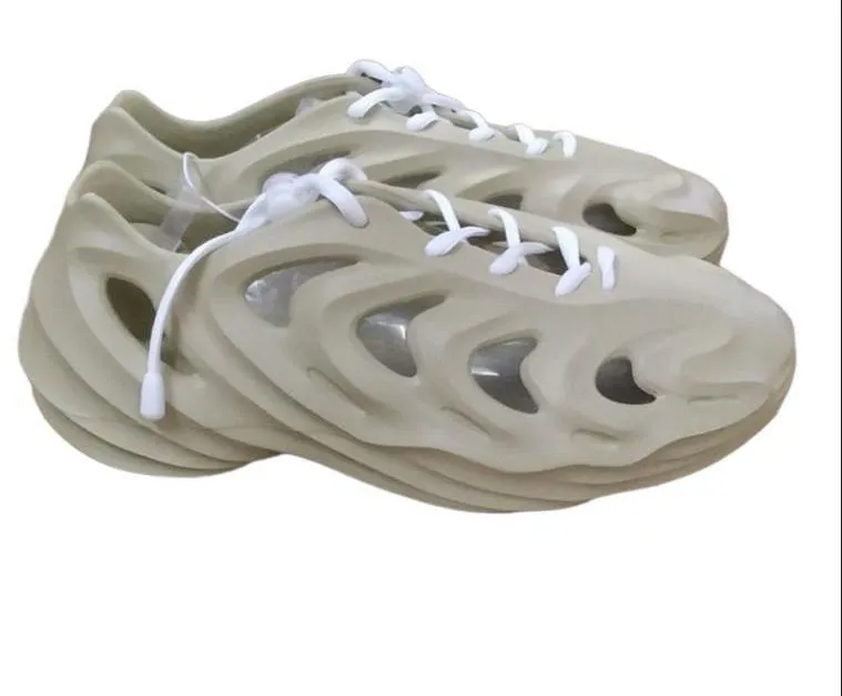 KW Yeezy Breathable Designer Foam Sneakers -Cream