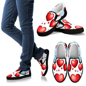 Ladies Slip On - Hearts