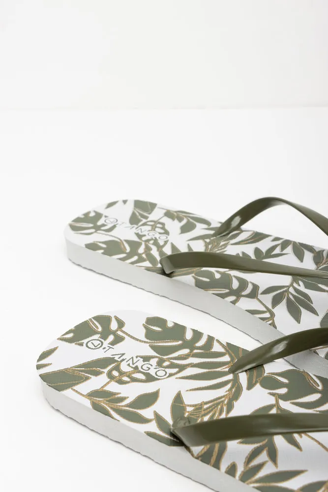 Leaf Flip Flop Green