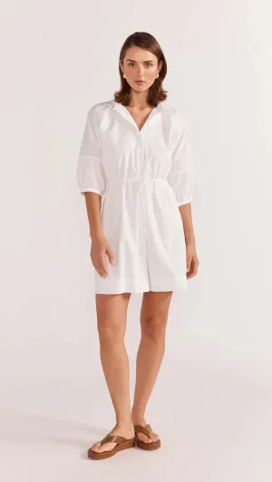 Maya Mini Shirt Dress White