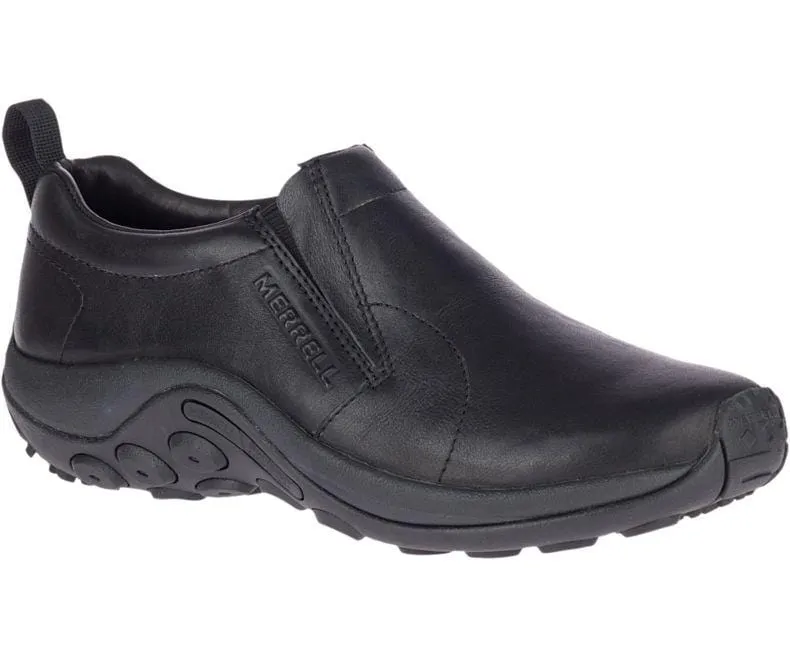 Merrell Men's Jungle Moc 2 Slip Ons- Black Leather