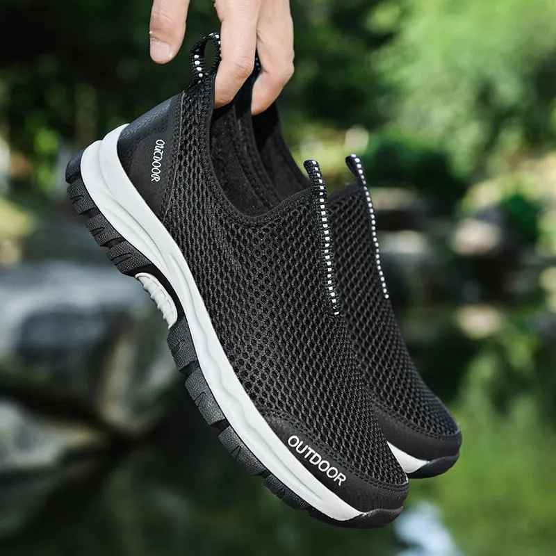 Mesh Men's Casual Shoes Spring Summer Outdoor Breath Sneakers Non-slip Climbing Hiking Water Shoes