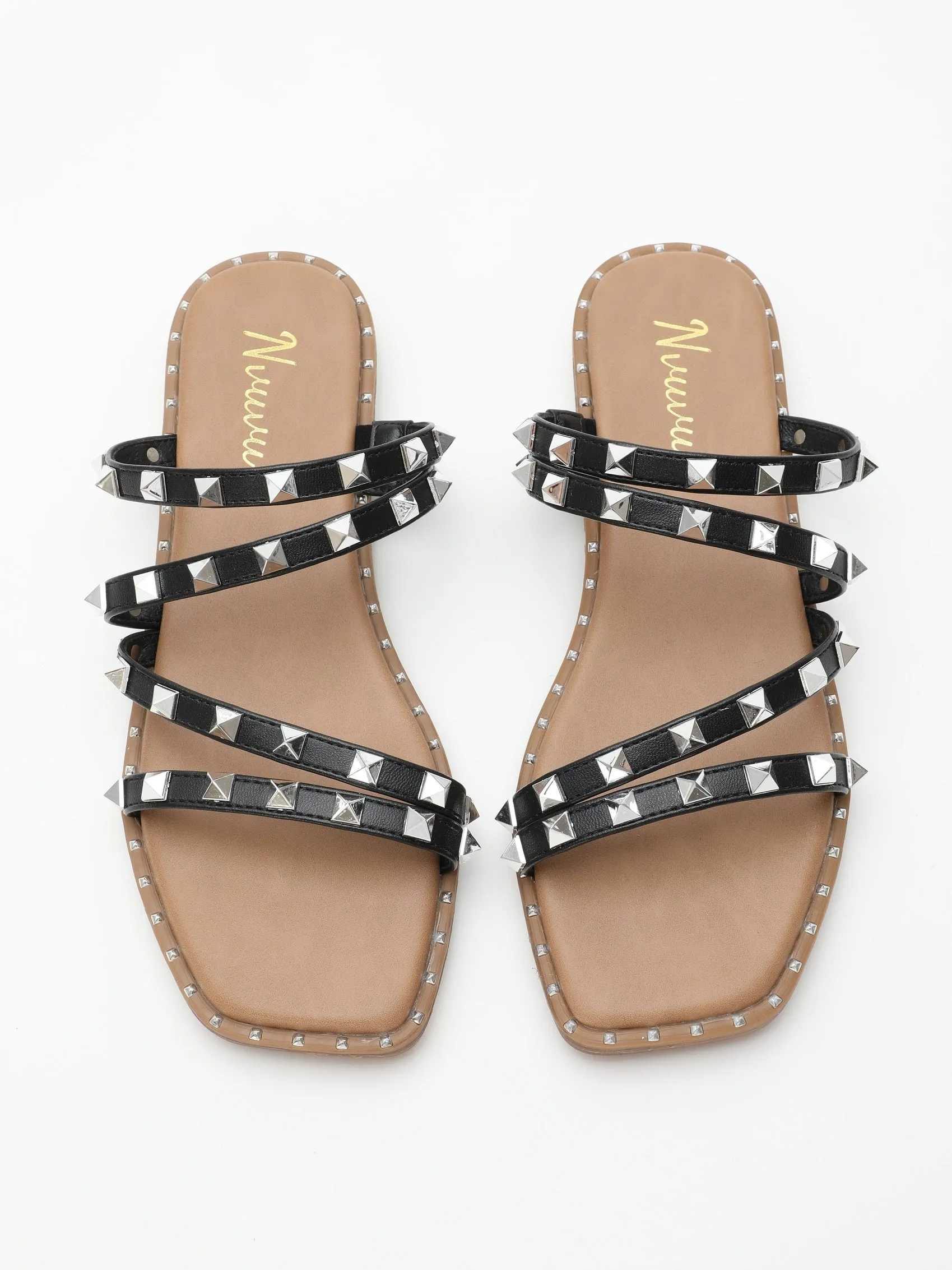 Nvuvu Beach Studded Transparent Strap Shoes