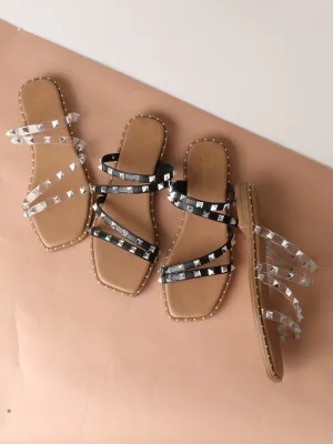 Nvuvu Beach Studded Transparent Strap Shoes