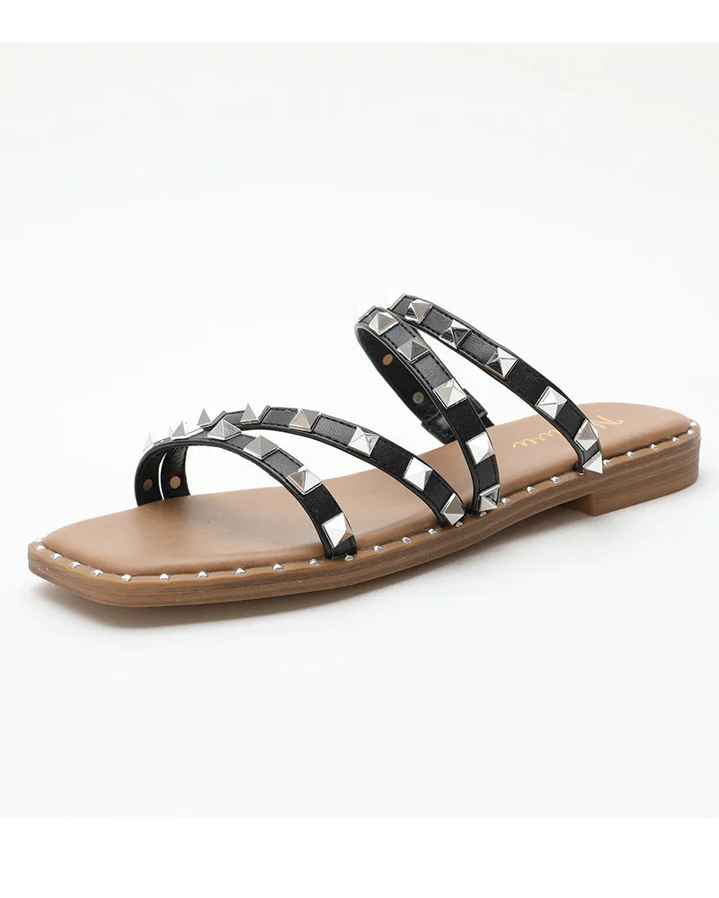 Nvuvu Beach Studded Transparent Strap Shoes