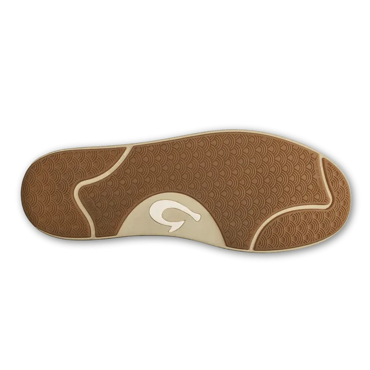 OluKai Men's Lae'ahi Lauhala Leather Slip Ons- Fox