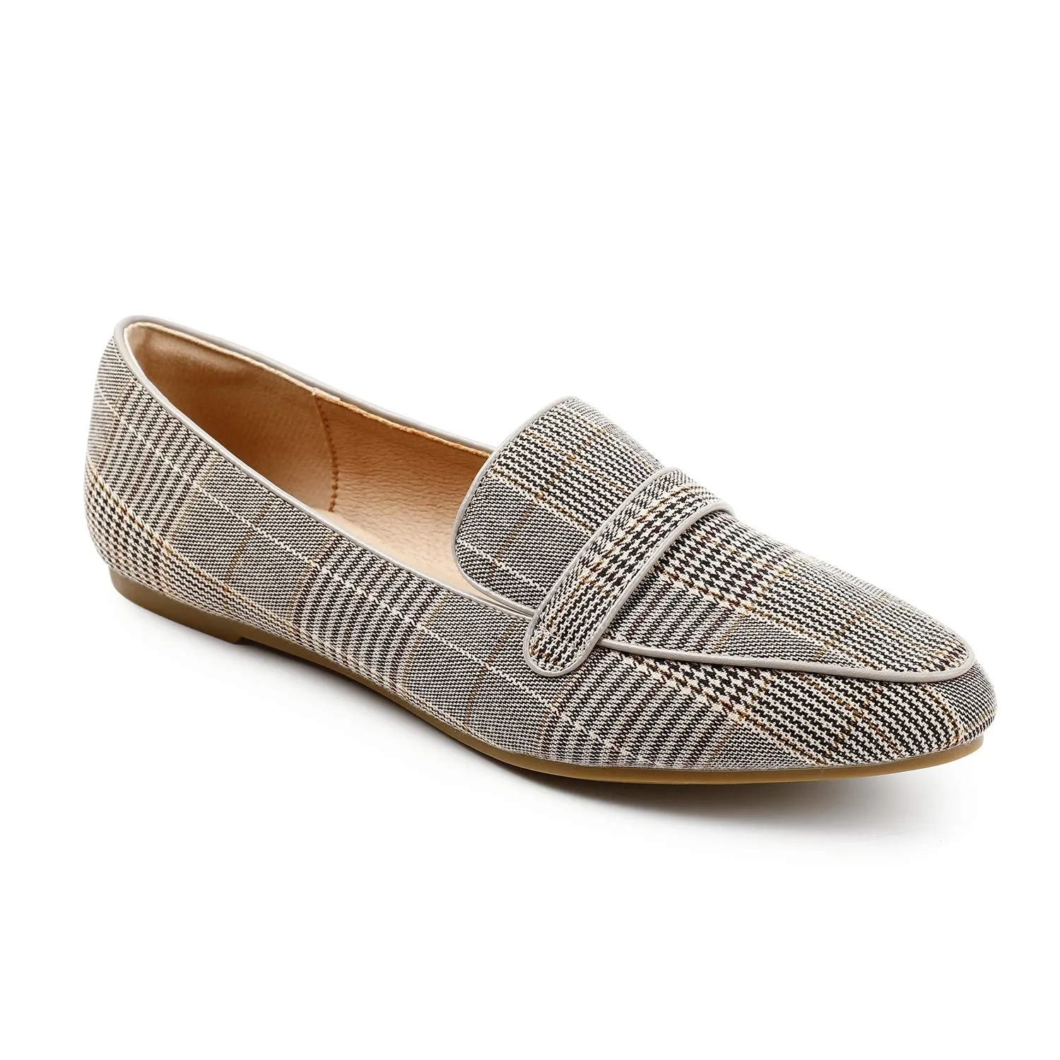 Pointed Toe Loafers Slip on Flat