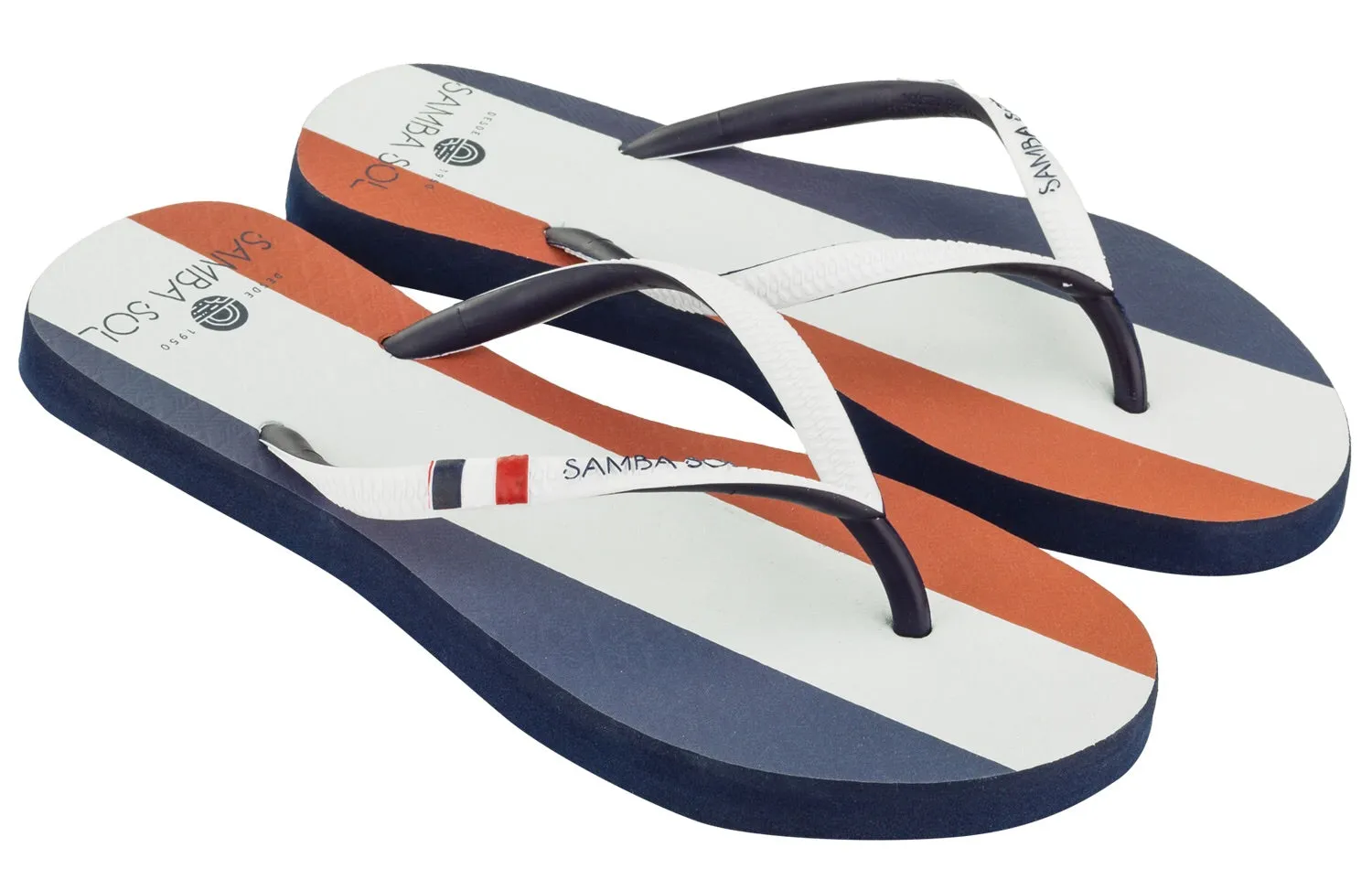 Samba Sol Women's Countries Collection Flip Flops - France