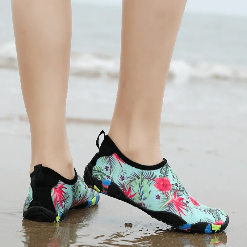 Swimming Printed Non-Slip Shoes / Quick Dry Unisex Beach Footwear - SF1470