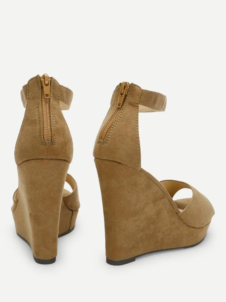 Two Part Wedge Sandals