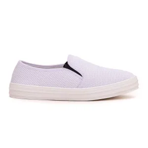 White Casual Slip Ons WN6132