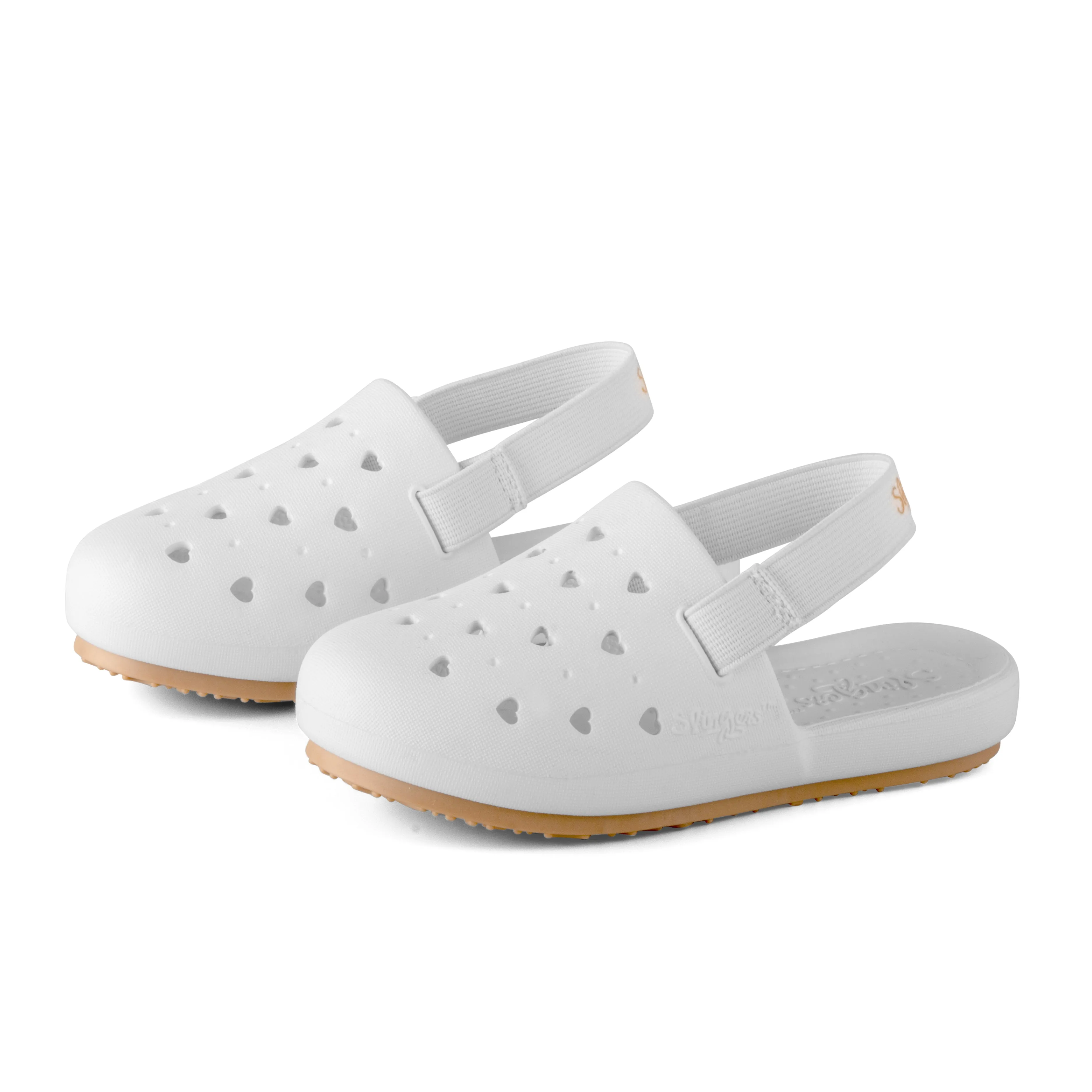 WHITE SOLID JUVENILE SLINGERS <span style="font-size: 12px; font-weight: normal;"><br> Kids water shoe <br> *Runs true to size compared to EU sizing