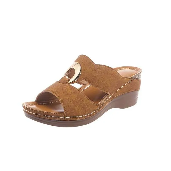 Women's Platform Wedge Slide Sandals 09106838C