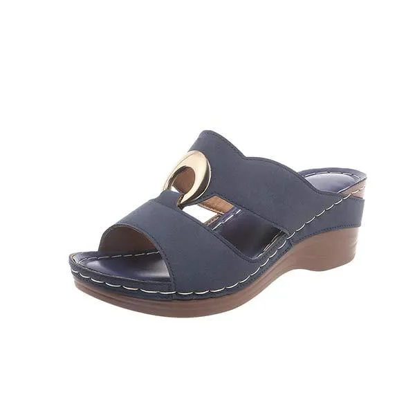 Women's Platform Wedge Slide Sandals 09106838C