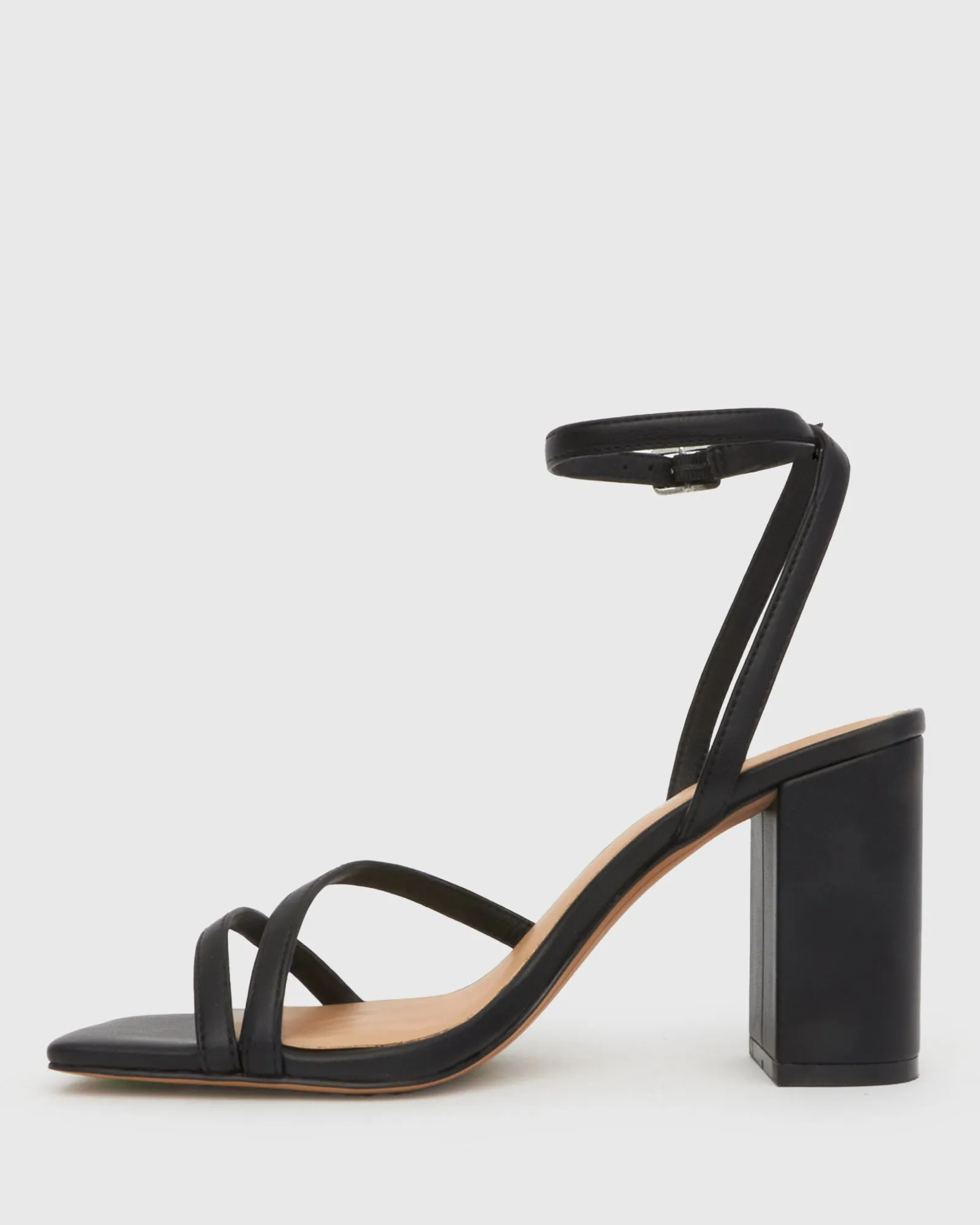 ZELDA Square Toe Heeled Sandals